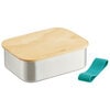 木蓋付き ステンレス 弁当箱 1030ml ランチ ボックス パッキン 付き STLBT11B スケーター skater 木目 おしゃれ シンプル【フタ 付き 食材 食品】