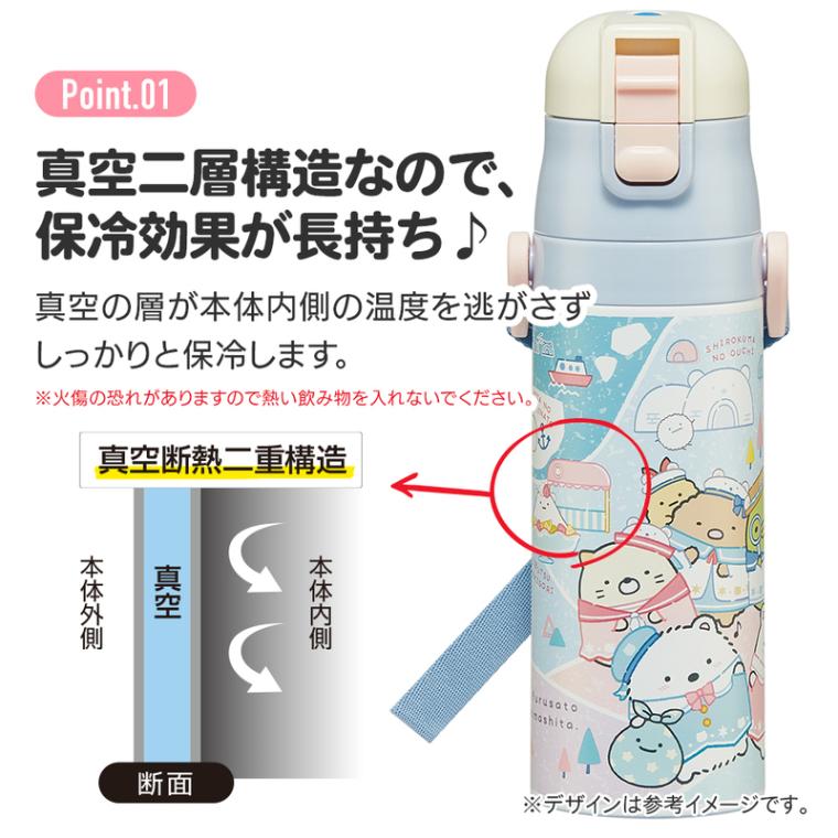 Skater すみっコぐらし ランチ6点セット 水筒 470ml 水筒 キッズ 直飲み 470ml ステンレスボトル ステンボトル ダイレクト