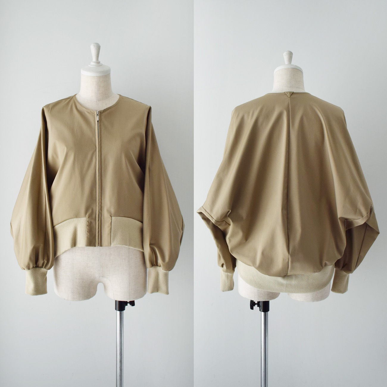 BALLOON SHORT BLOUSON ベージュ Sサイズ Ameri（アメリ）の「BALLOON SHORT BLOUSON（ブルゾン）」 - WEAR