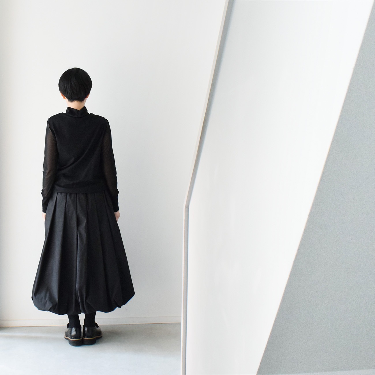 バルーンスカート：黒