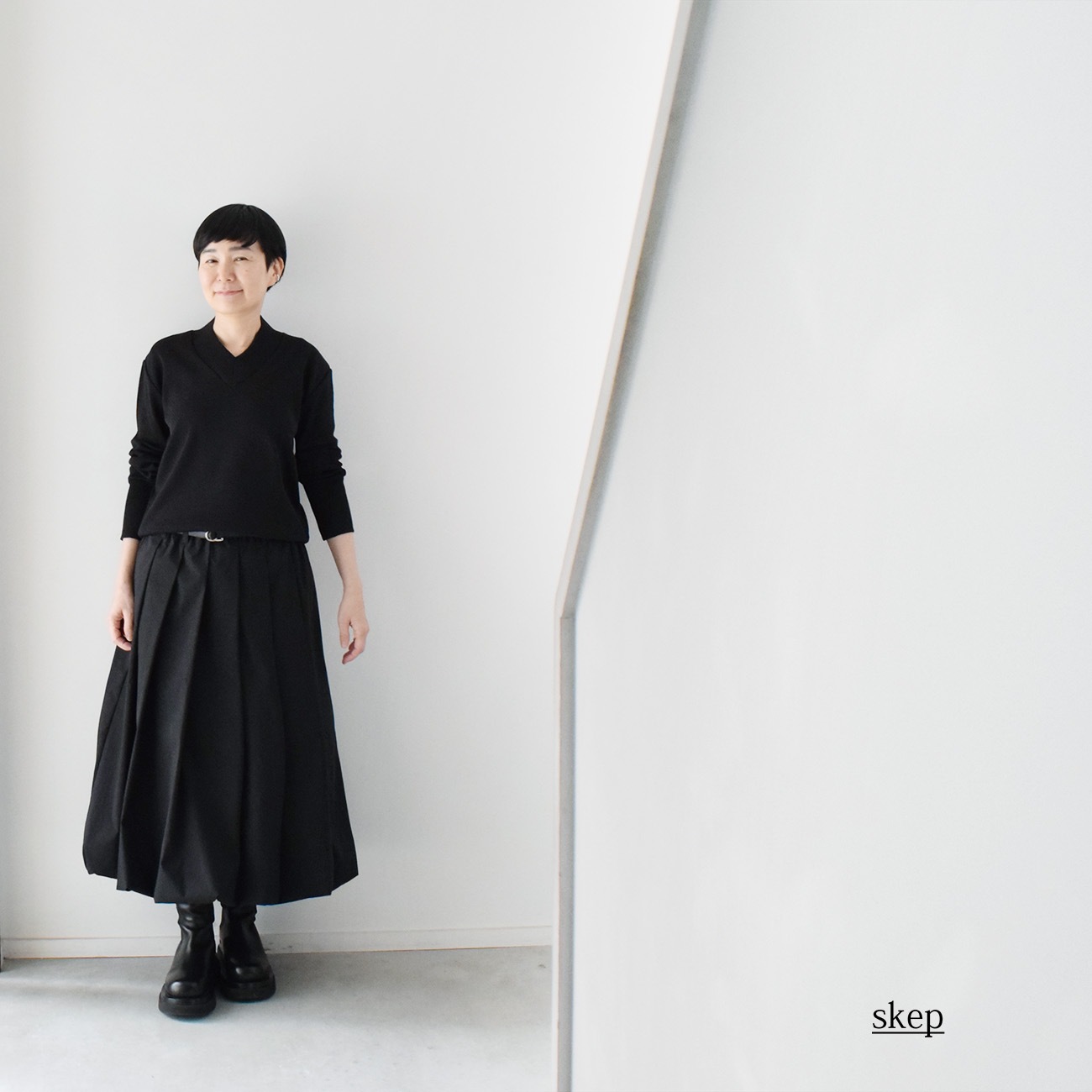 バルーンスカート：黒