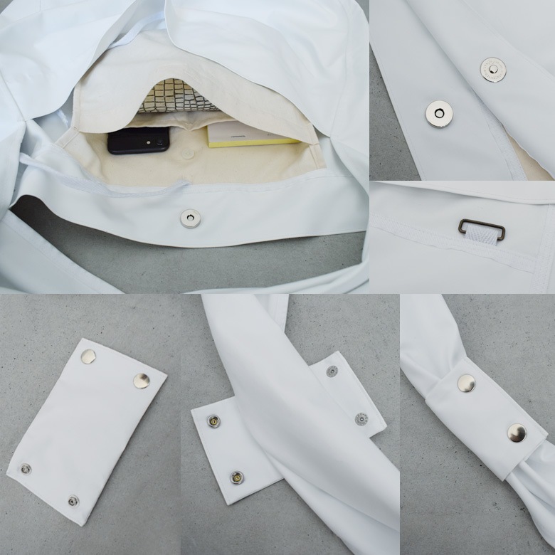 フィッシャーマンレインクロス ショルダーバッグ【ポケット付】：黒