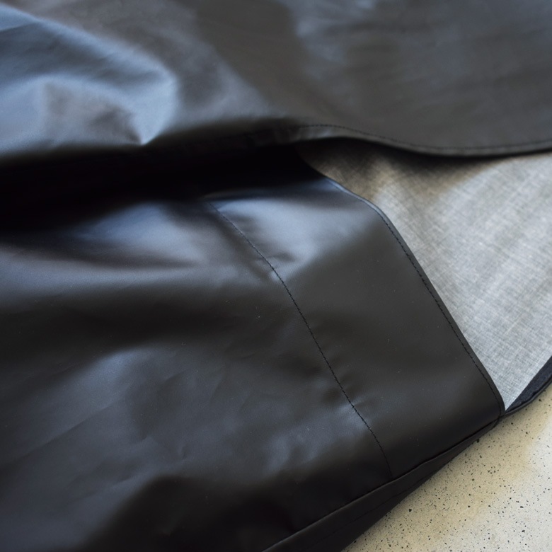 フィッシャーマンレインクロス ショルダーバッグ【ポケット付】：黒