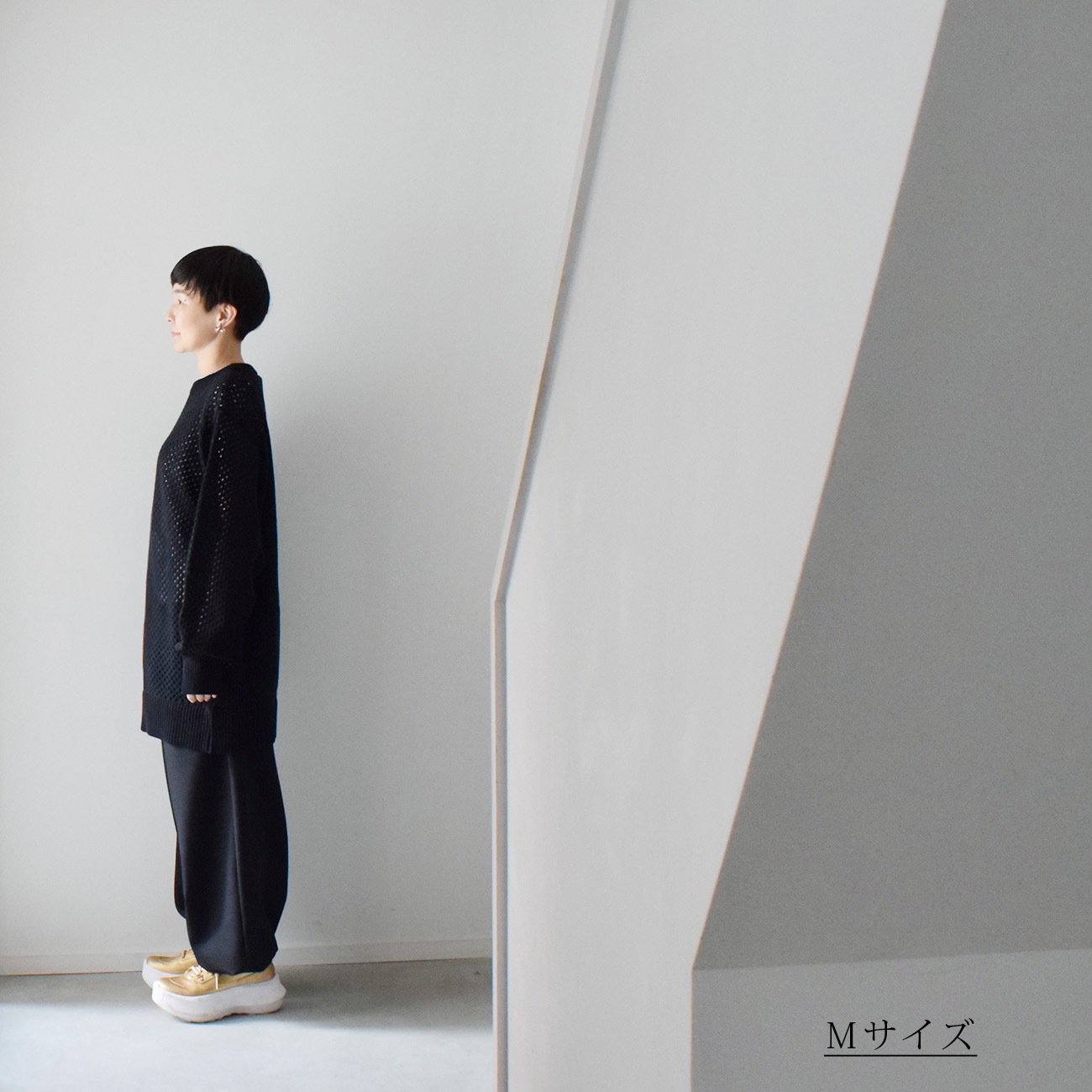 メッシュセーター：黒 | トップス | skep