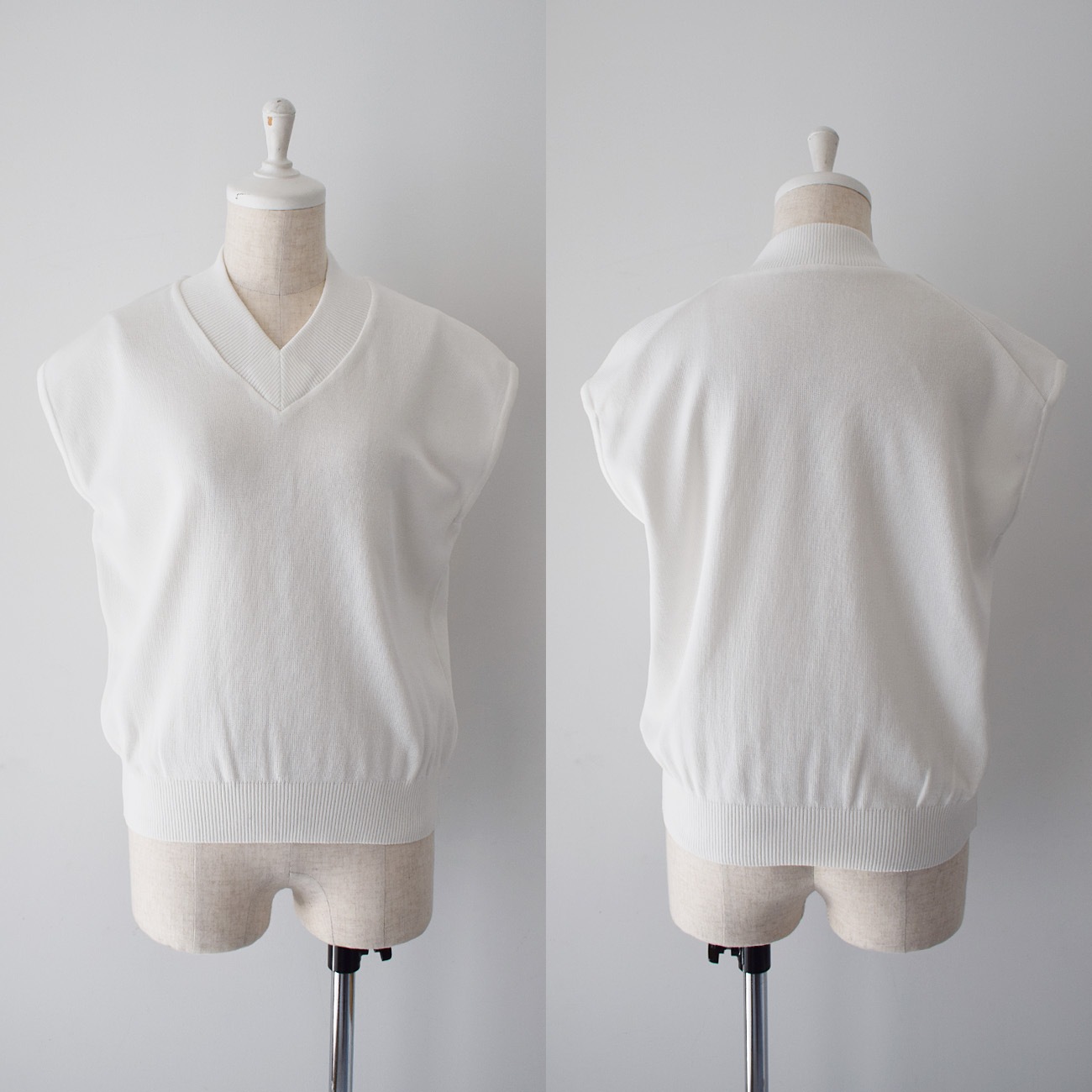 pand-a　skep フレンチスリーブ フレンチスリーブVネックニット：黒 | トップス | skep