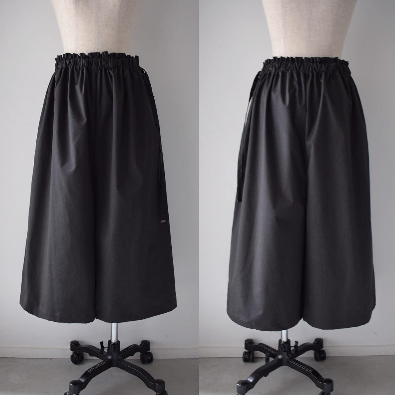 MHL. 黒 ゴム入り ワイドパンツ 楽天市場】MHL. 595-3240501 SOFT DENSE COTTON サイズ2 ワイド