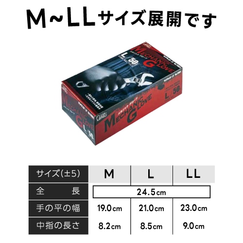 エステー モデルローブ No.1100R メカニックグローブ ブラック