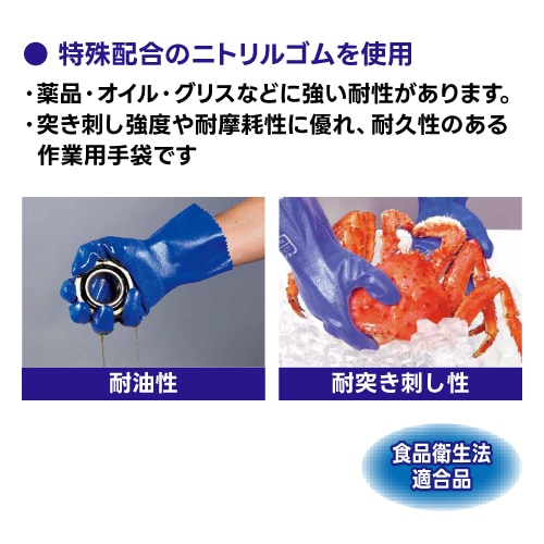 エステー モデルローブ No.660 ニトリルモデル ブルー腕カバー付