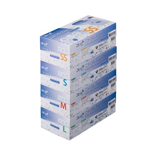 宇都宮製作 Pro+ ニトリルスムースPF アクアブルー SS S M L 2000枚入 食品衛生法適合