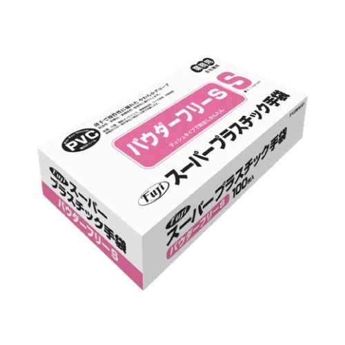 FUJI　スーパープラスチック手袋　パウダーフリー　М　3000枚入 フジスーパープラスチック手袋 粉無 S M L 3000枚入 尚美堂