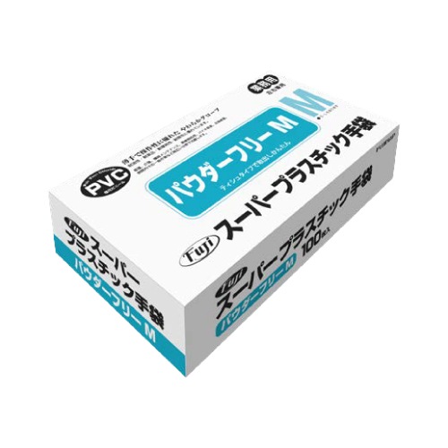 【3000枚】プラスチック手袋　Mサイズ フジスーパープラスチック手袋 粉無 S M L 3000枚入 尚美堂