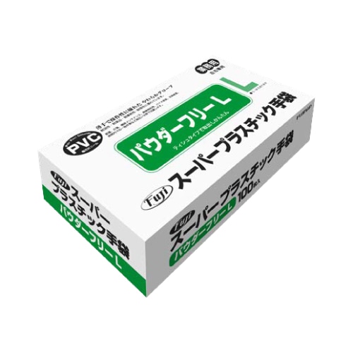 フジスーパープラスチック手袋 粉無 S M L 3000枚入 尚美堂