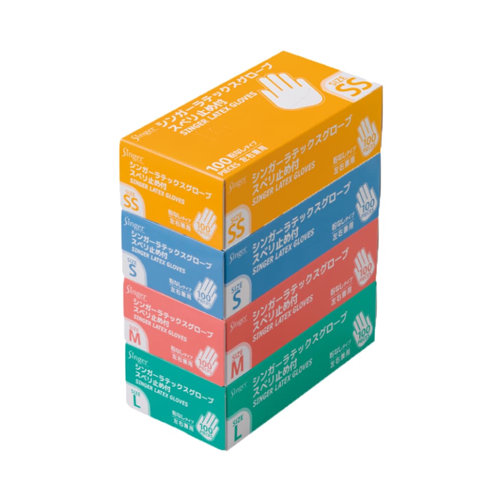 5ケース】宇都宮製作 シンガーラテックスグローブ スベリ止め付 粉無