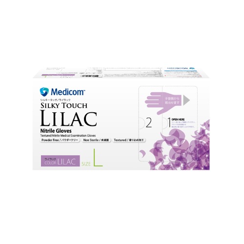 シルキータッチ ライラック 検査・検診用 粉無 XS S M L 2500枚入 メディコムジャパン