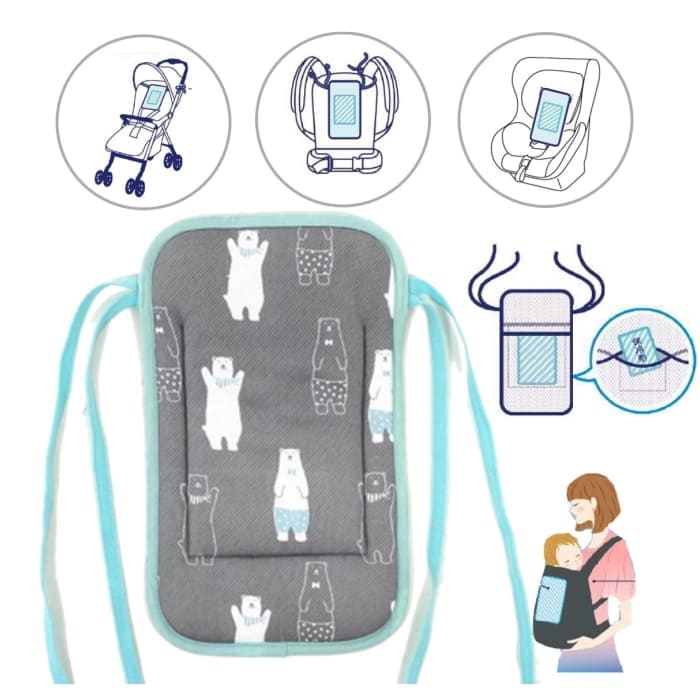 抱っこひも 保冷・保温シート 保冷ジェル付き ベビーカー チャイルドシート 暑さ対策