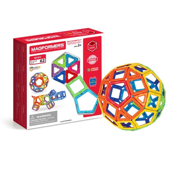 ボーネルンド マグ・フォーマー (MAGFORMERS) ベーシックセット [62ピース] 【日本語あそび方冊子付】 3歳頃 MF701007J