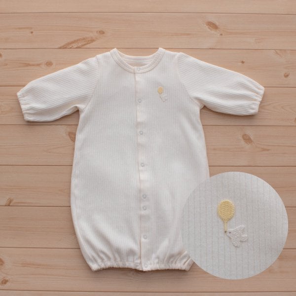 シンプル好きさんに！ リブ素材の2wayドレス 50-70cm 綿100% 日本製