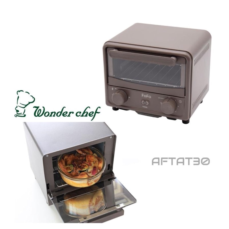 ワンダーシェフ FOFO（フォフォ）ミニオーブントースター ココア AFTAT30 | トースター キャンピングカー キッチンカー 車中泊 アウトドア キャンプ