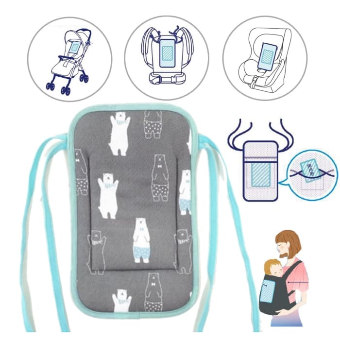 抱っこひも 保冷・保温シート 保冷ジェル付き ベビーカー チャイルドシート 暑さ対策