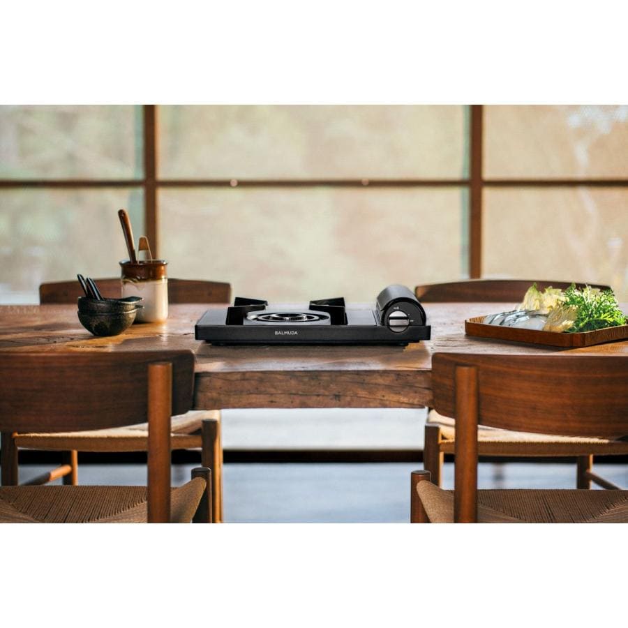 バルミューダ 【正規店】カセットコンロ Table Stove(テーブルストーブ) コンロ テーブルコンロ カセットボンベ ブラック KGS01JP