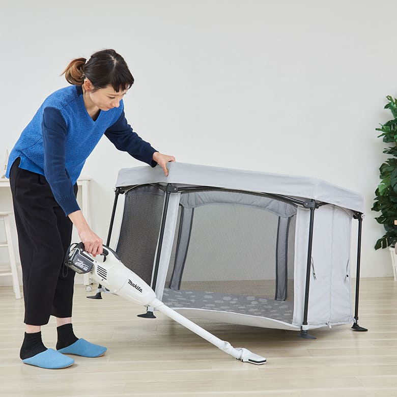 日本育児 洗えてたためるポータブルベビーサークル クラウド