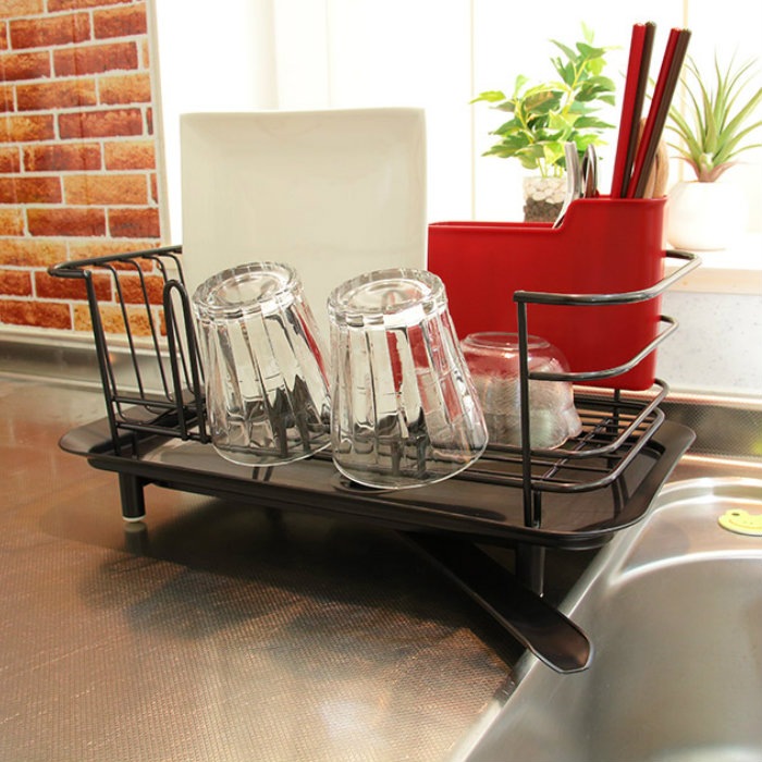 リス ディッシュドレイナー スリム ブラック RST-555BK