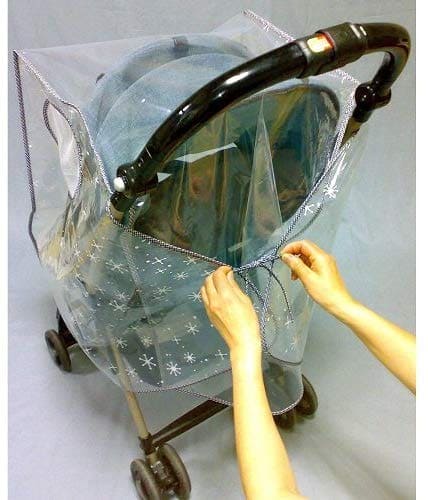 ベビーカー用レインカバー 星柄 フリーサイズ A型・B型兼