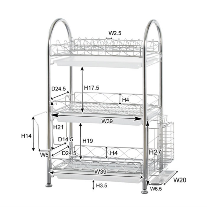 3段水切りラック LFS-913