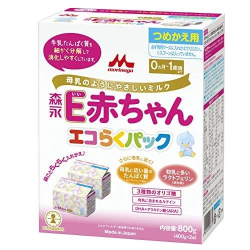 森永 E赤ちゃん エコらくパック つめかえ用 800g(400g×2袋)