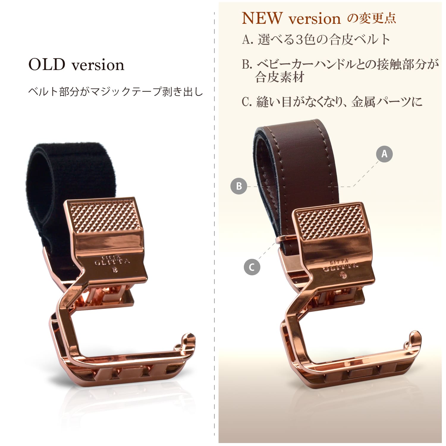 ベビーカー用 シューズクリップ ペットボトルクリップ LITTA GLITTA（リッタグリッタ） ピクシーフックリップ( ベビー 金具 おしゃれ ベビーカークリップ マルチフック 出産祝い PIXIE HOOCLIP)