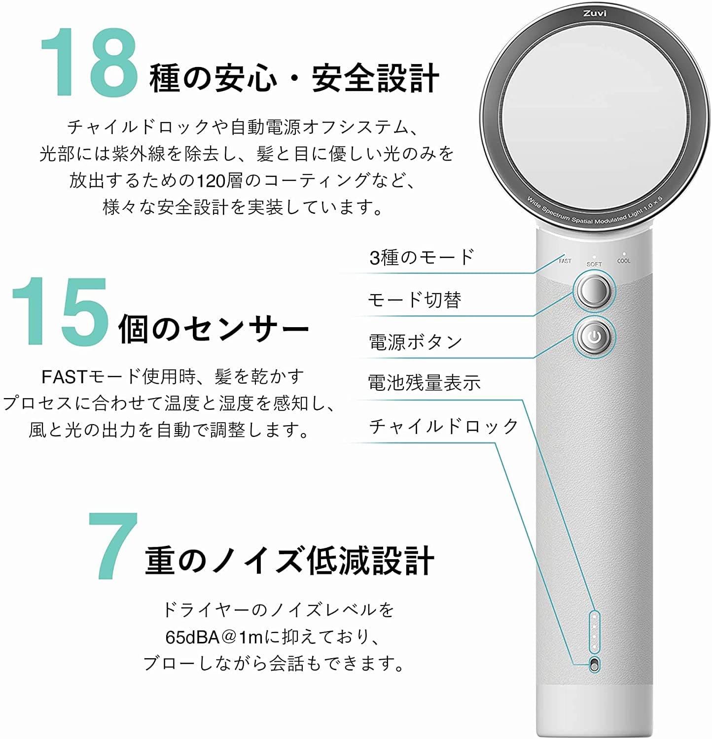 Zuvi Halo ズーヴィヘイロー コードレスドライヤー Zuvi Halo 光ヘアケアコードレスドライヤー