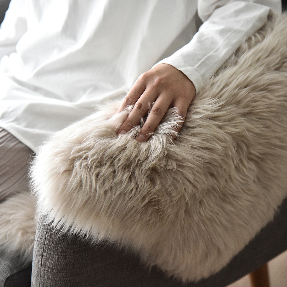 本物の品質 ムートン ラグ 一匹物 リアルファー 天然ムートン