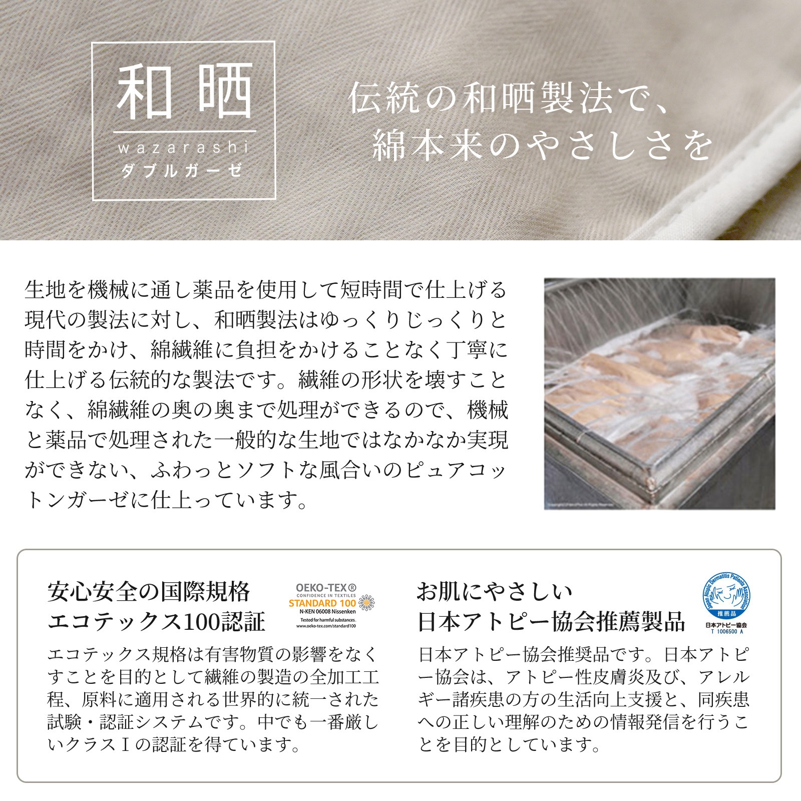 【6/30日迄5%OFF クーポンで最大20％off】 ガーゼケット ハーフサイズ 和晒しダブルガーゼ 日本製 アトピー協会推薦品 ブランケット