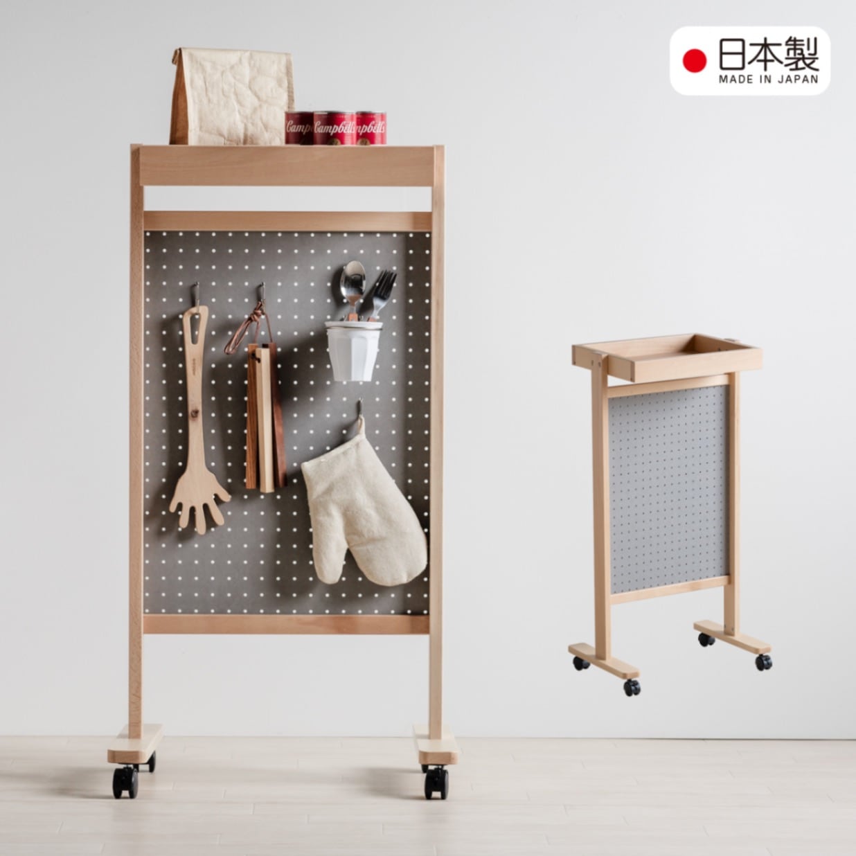 ベッド&ベビーベッド専門店『スリーピー』 日本製 「ペグボードワゴン