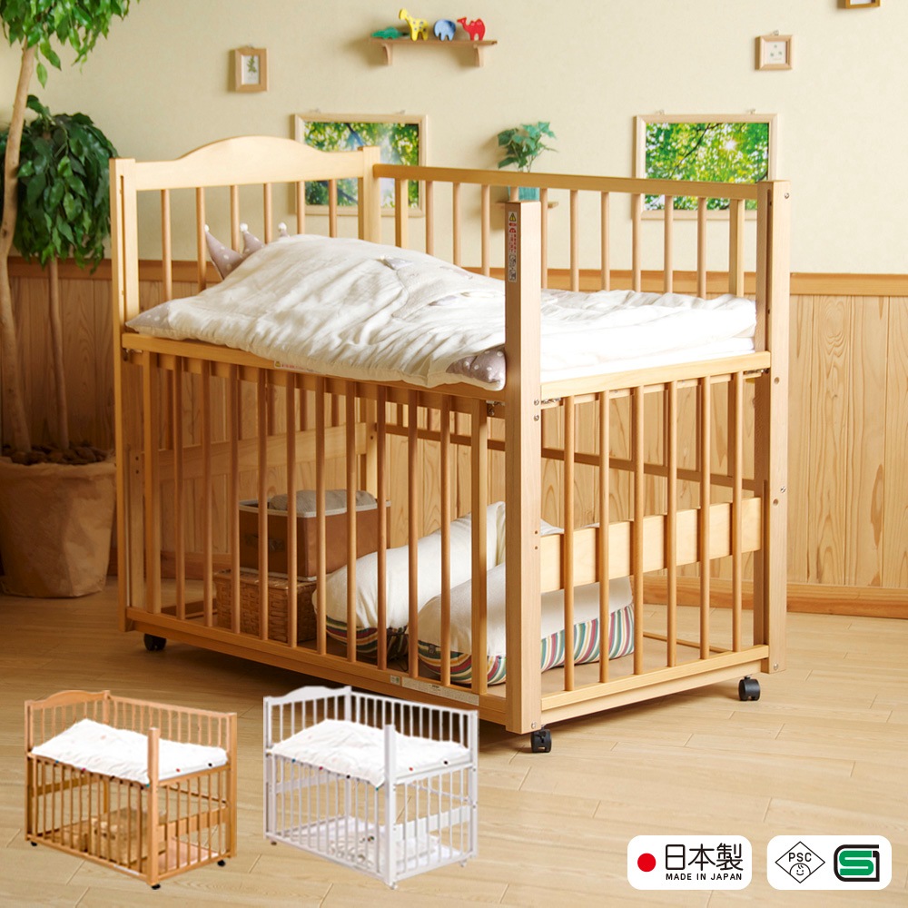 【状態良好】スリーピー 5wayベビーベッド 石崎家具 ベビー敷きふとん付き 石崎家具 日本製 5wayミニベビーベッド「ミニベッド＆デスク」 ベビー