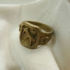 Brass Tiger Heart Ring