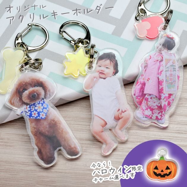 オリジナル アクリルキーホルダー 写真 うちの子 プレゼント 子ども 孫 赤ちゃん ペット 誕生日 母の日 父の日 敬老の日 グッズ 【送料無料】【ゆうパケット】 (HK020)(5営業日発送)