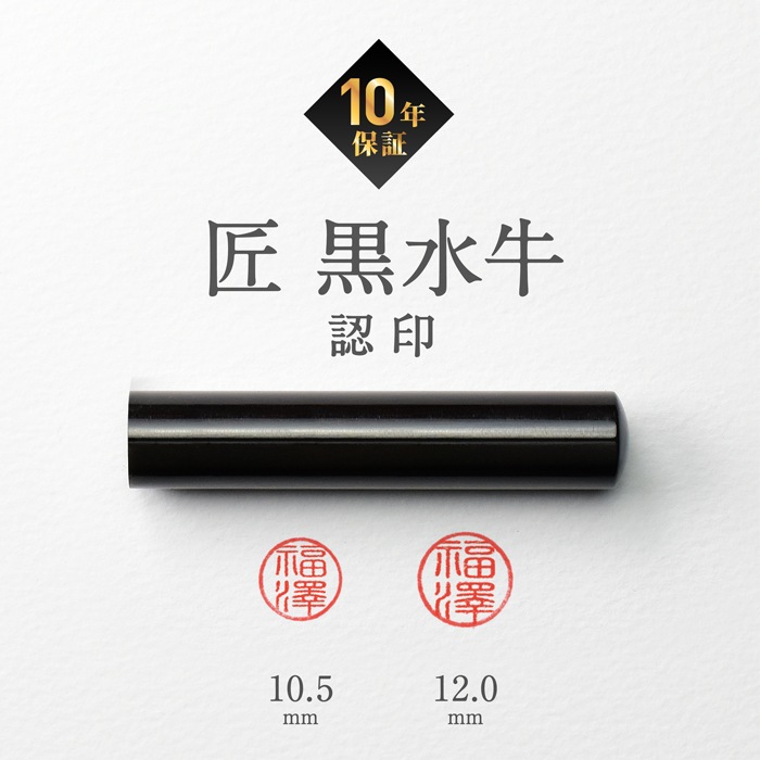 個人印鑑 認印 黒水牛 【5営業日以内の出荷予定】(HK020)
