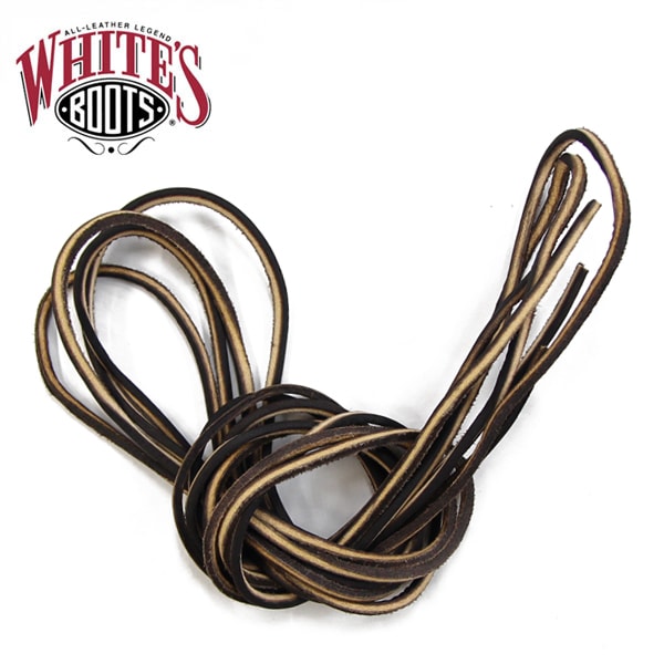 【WHIT'S（ホワイツ）】90インチ（約230cm） WHITE'S BOOTS (ホワイツブーツ) レザーシューレース(革紐) アメリカ製(ブーツ紐)　靴紐