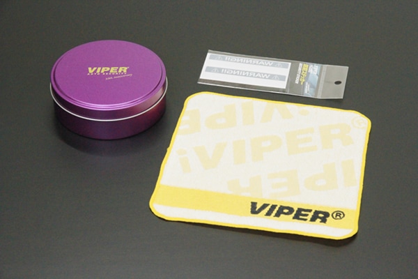 ヒロレーザー(送料、スペアキー、防犯登録代込み) バイパー缶（紫） リレーアタック対策用 防犯ステッカー VIPERミニ