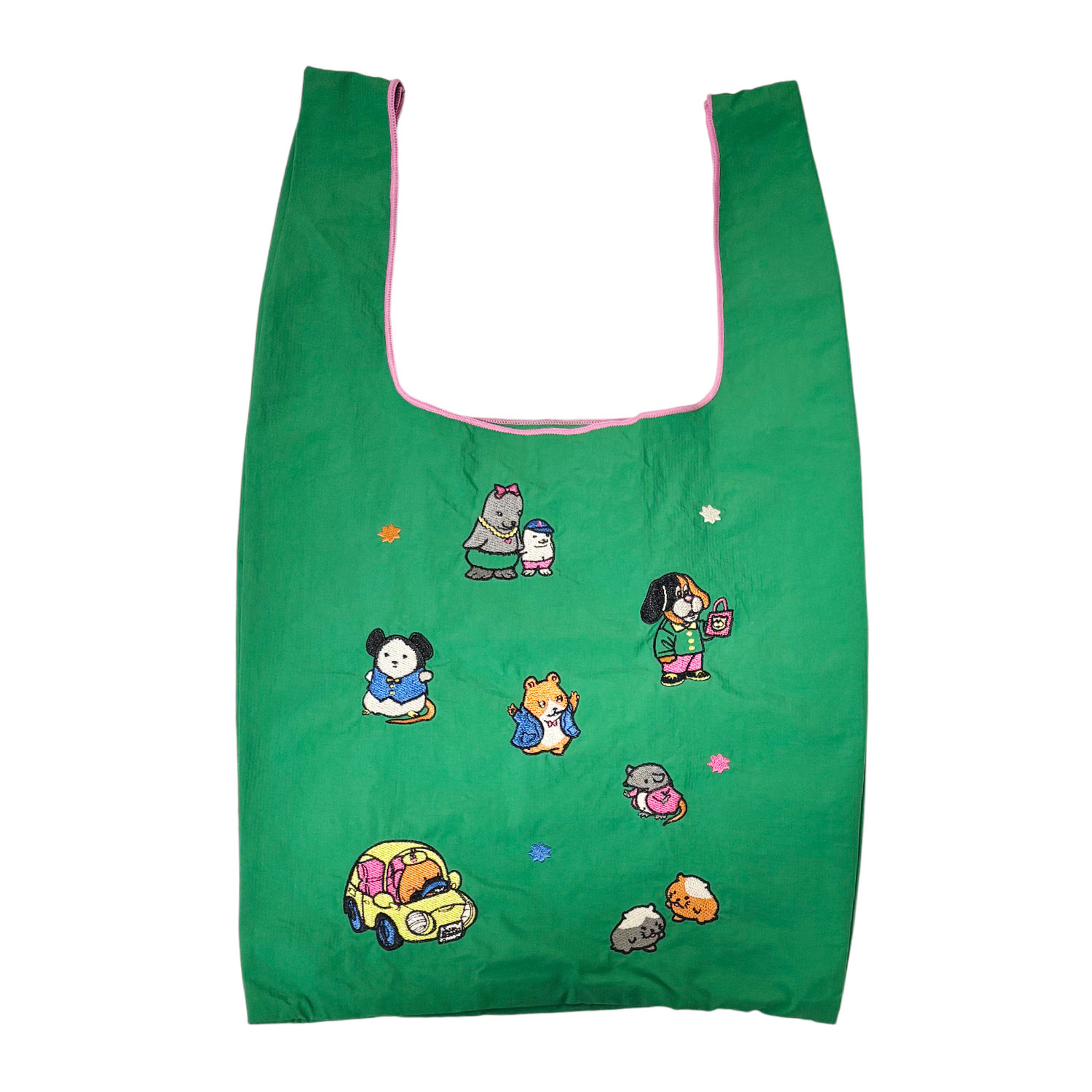 [公式] メーカー直営 ラブリーフレンズ 刺繍エコバッグ グリーン