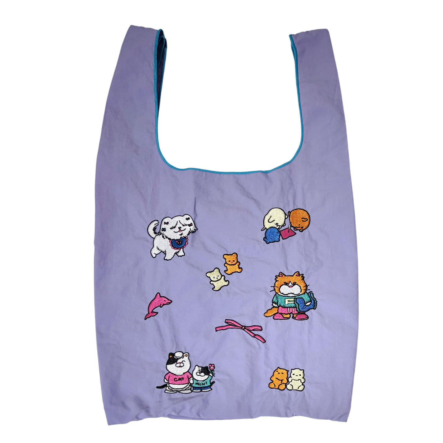 [公式] メーカー直営 ラブリーフレンズ 刺繍エコバッグ パープル