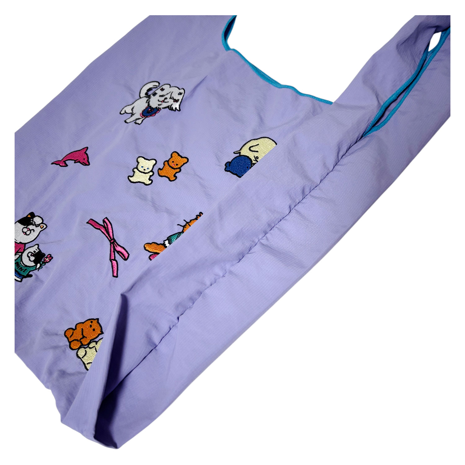 [公式] メーカー直営 ラブリーフレンズ 刺繍エコバッグ パープル