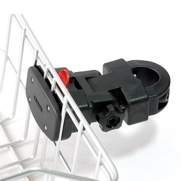 自転車 前カゴ用 ワンタッチブラケット（ハンドルポスト装着タイプ