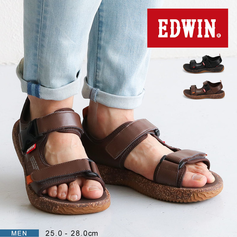 エドウィン サンダル メンズ スポーツサンダル バックストラップ バックベルト シンプル コンフォート ワンマイル アウトドア EDWIN 5105