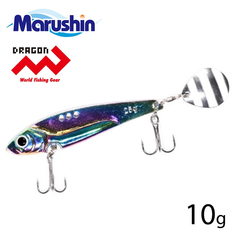 マルシン DG-Majest 10g スピンテールジグ トレブルフック付 グロー シンキングルアー ハードルアー シーバス ルアー ジギング ソルトルアー