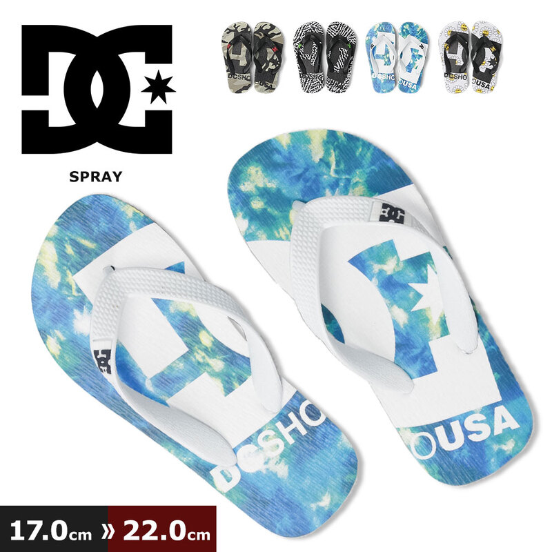 ディーシー ビーチサンダル キッズ ジュニア 男の子 女の子 トングサンダル ビーサン レジャー 水遊び SPRAY GRAFFIK DK231014