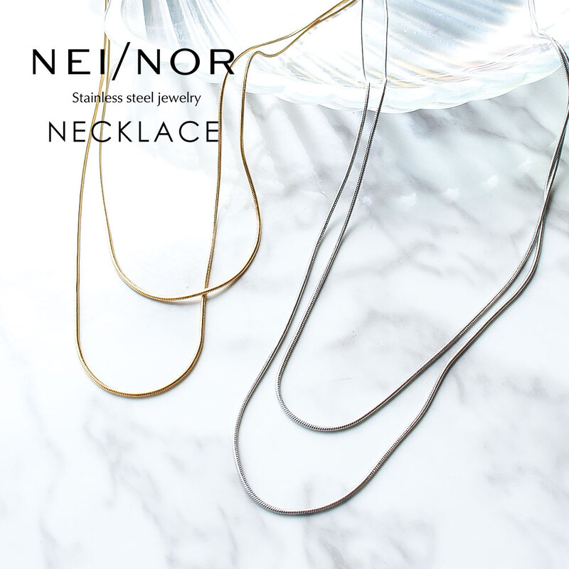 Nei/nor ネックレス 首飾り お肌に優しい サージカルステンレス 変色 錆 傷に強い 丈夫 ファッションアクサリー ネイナー NnNE-0004