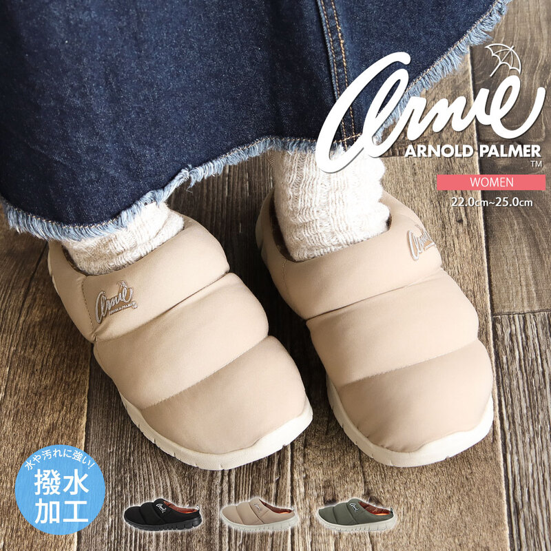アーノルドパーマー サンダル レディース サボサンダル 暖かい クロッグシューズ 防寒 もこもこ 撥水 防水 保温性 秋冬 低反発インソール 0956