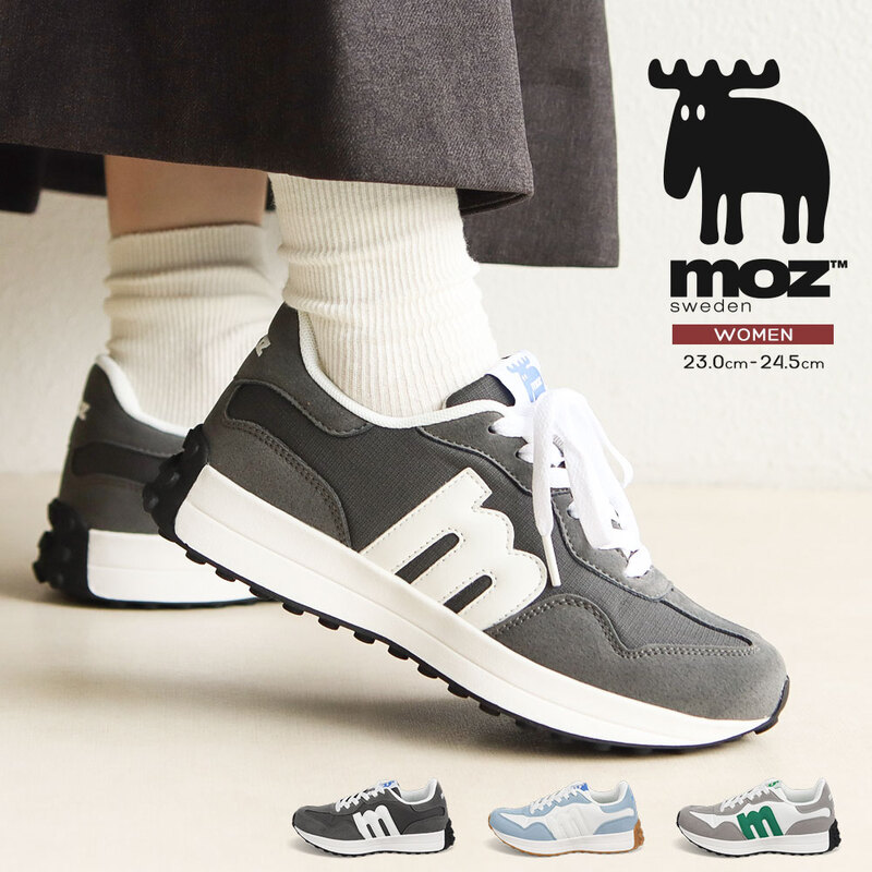 moz スニーカー レディース ローカット 軽量 シンプル ジュニア